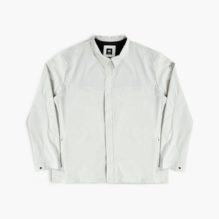 front view of ciele athletics CCJacket unisex running jacket from the Lifestyle Edition collection, in light grey color