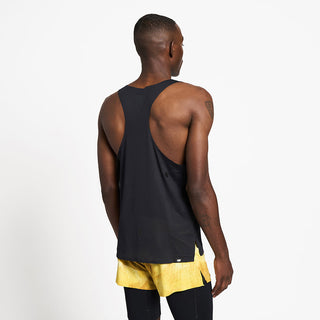 back view of the ciele athletics lightweight, race ready and performance driven singlet named RDSinglet in shadowsphinx color, on a model