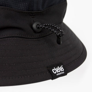 close up view of the ciele athletics GOBucket Comp Athletics unisex running bucket closure in the