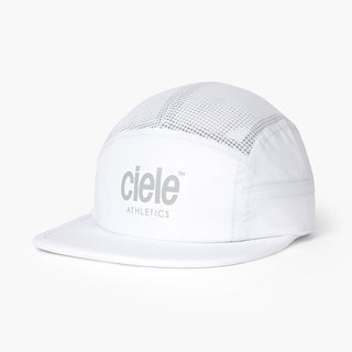 front view of the ciele athletics GOCap unisex running hat in ghost color