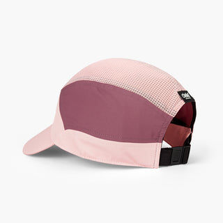 back view of ciele athletics FSTCap SC Classic C Side unisex running hat in peachskin color