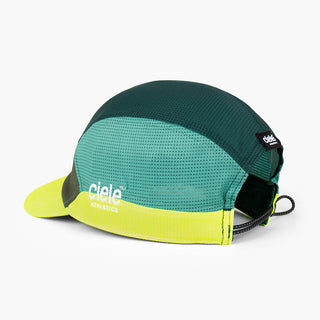 back view of the ciele athletics FTSCap unisex running hat in seaweed color