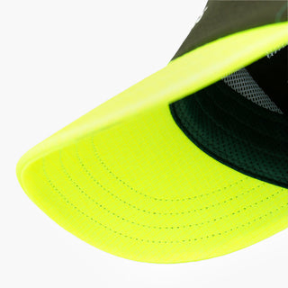 underbrim view of the ciele athletics FSTCap unisex running hat in seaweed color