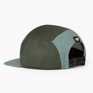 back view of the ciele athletics GOCap unisex running hat in silver pine color