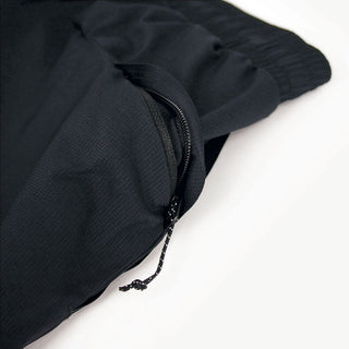 close view of the zippered side pocket of the ciele athletics ATShort 5 inch with liner short in shadowcast color