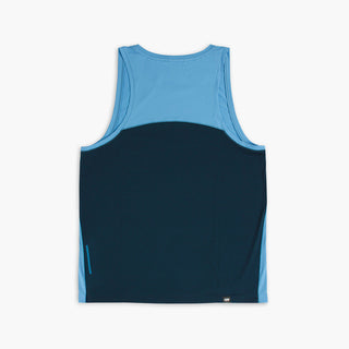 back view of ciele athletics DLYTSinglet lightweight and performance driven singlet in dusty blue