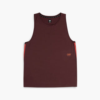 front view of ciele athletics DLYTSinglet lightweight and performance driven singlet in dark wine red