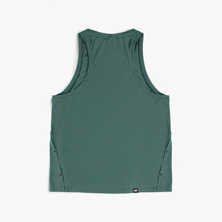 back view of ciele athletics FSTSinglet lightweight and performance driven singlet in silver pine