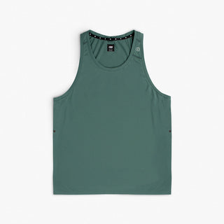 front view of ciele athletics FSTSinglet lightweight and performance driven singlet in silver pine