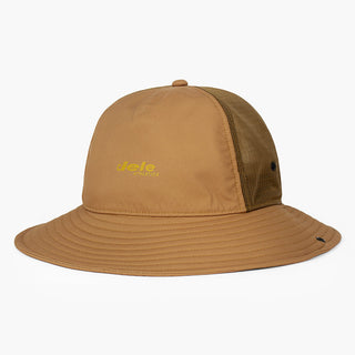 front view of the ciele athletics TRLBucket unisex running bucket hat in dark ochre color