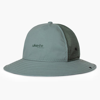 front view of the ciele athletics TRLBucket unisex running bucket hat in silver pine color