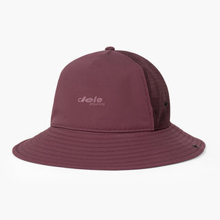 front view of the ciele athletics TRLBucket unisex running bucket hat in dark wine red color