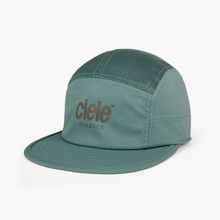 front view of ciele athletics GOCap unisex running hat in silver pine color