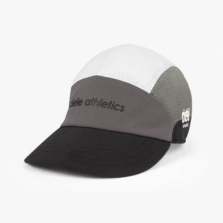 front view of ciele athletics FSTCap SC Field Iconic SL unisex running hat in whitaker color