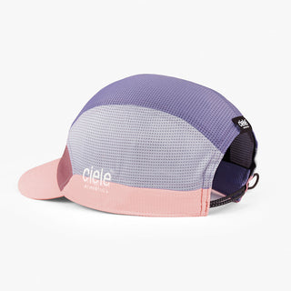 back view of ciele athletics FSTCap SC Field Iconic SL unisex running hat in deco rose light grape color