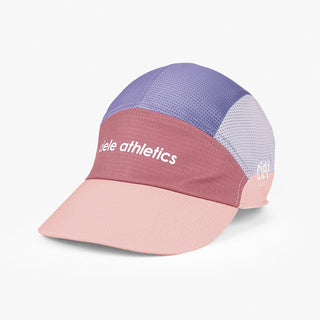 front view of ciele athletics FSTCap SC Field Iconic SL unisex running hat in deco rose light grape color