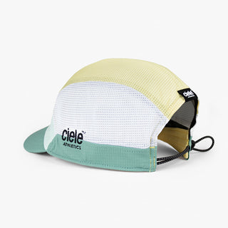 back view of ciele athletics GOCap SC Field Loopy unisex running hat in dusty turquoise color