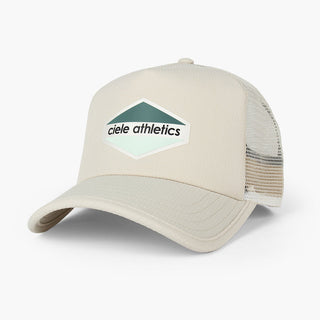 front view of the ciele athletics TRLCap unisex running hat with a curved brim in rainy day color