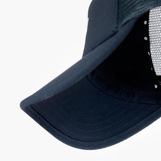 underbrim view of the ciele athletics TRLCap unisex running hat with curved brim in deep space color
