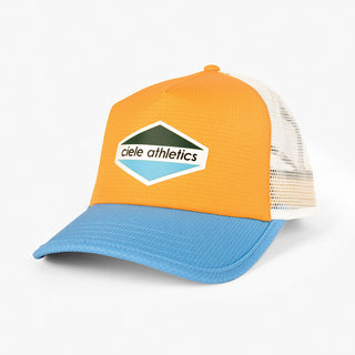 front view of ciele athletics TRLCap SC Field Updown unisex running hat in clementine color