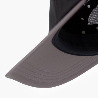 underbrim view of the ciele athletics GOCap with a curved brim unisex running hat in whitaker color
