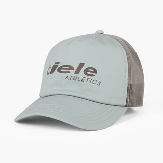 front view of ciele athletics TRLCap SC Comp one hundred unisex running hat in neutral grey color