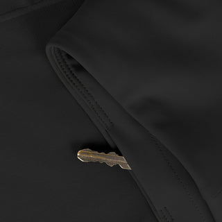 close view of the integrated front inside pocket on the ciele athletics TRNShort 4 inch with a brief in shadowcast color