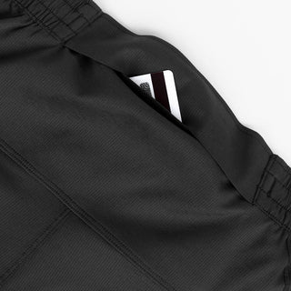 close view of the back pocket on the ciele athletics TRNShort 4 inch with a brief in shadowcast color