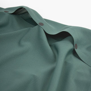 close view of the side vents on the ciele athletics FSTTShirt lightweight and performance driven T-Shirt in silver pine