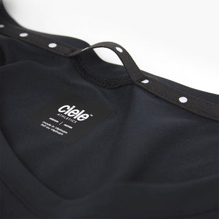 close view of the quick dry loop on the ciele athletics DLYTshirt lightweight and performance driven T-Shirt in shadowcast